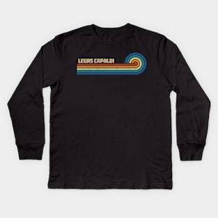 Lewis Capaldi - Retro Sunset Kids Long Sleeve T-Shirt